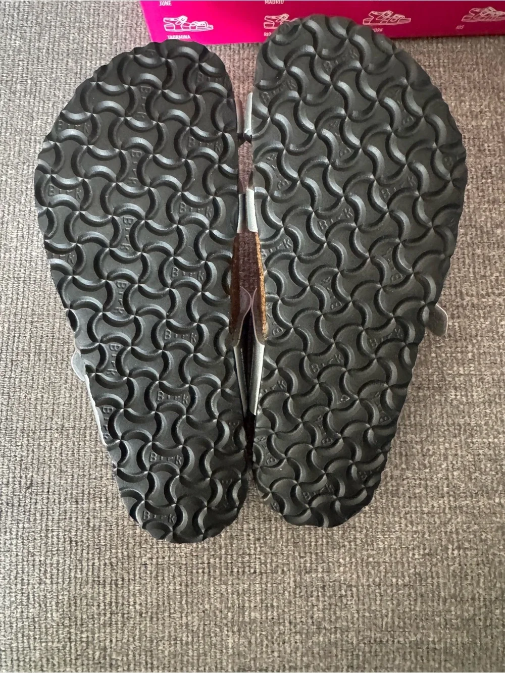 Birkenstock Kids Silver Double-Buckle Sandals